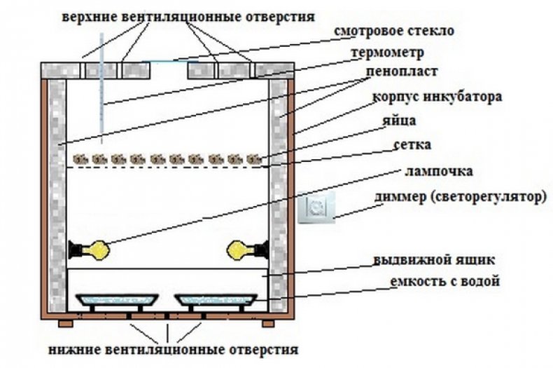 Схема инкубатора