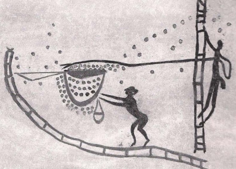 Наскальный рисунок конца периода неолита, Центральная Индия