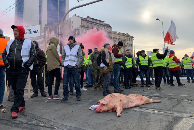 Протесты польских фермеров